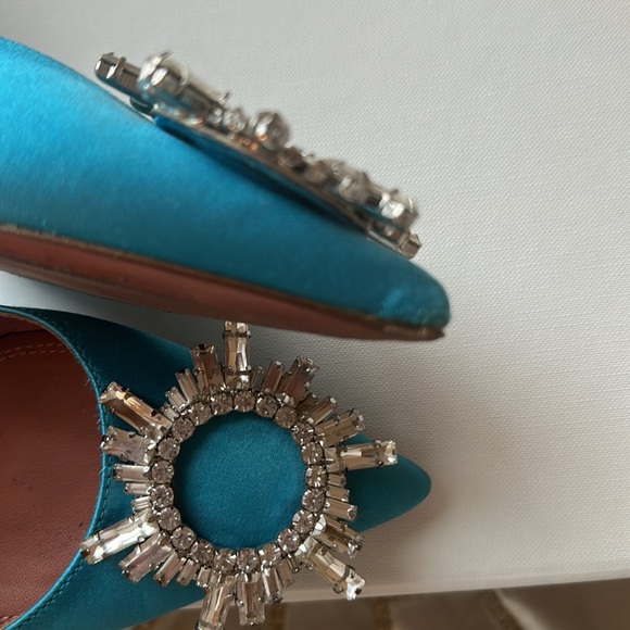 Amina Muaddi Begum Crystal Brooch Slingback - Picture 8 of 14